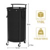 Chrislley 110L Laundry Hamper with Wheels,Rolling Laundry Basket with Removable