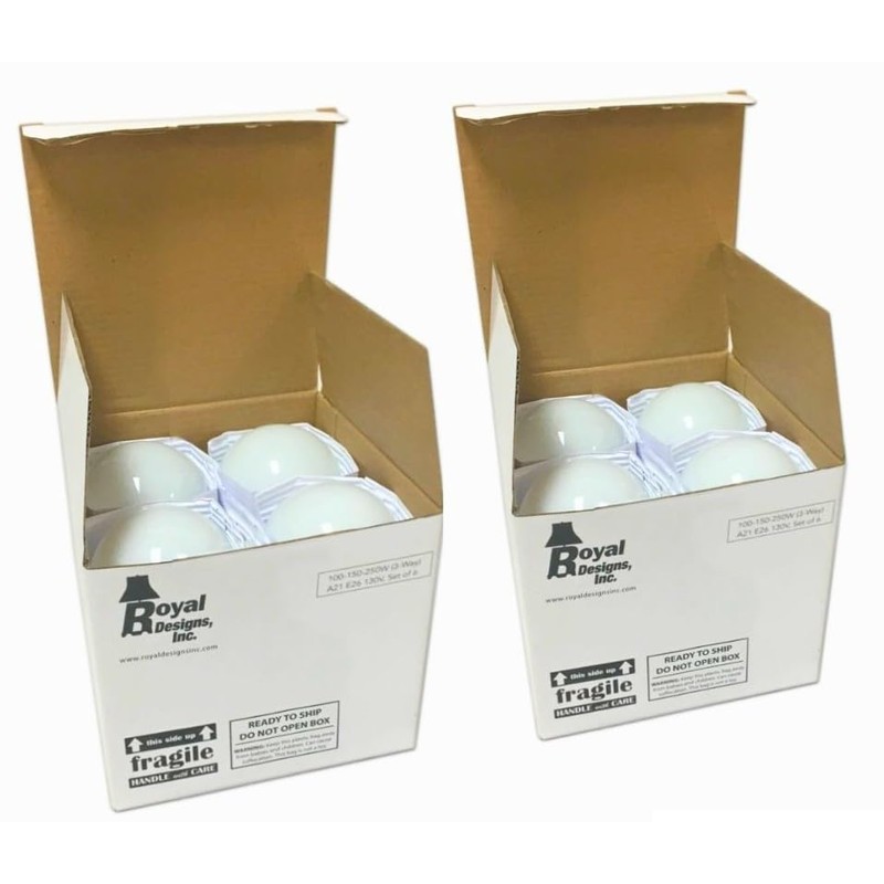 Royal Designs, Inc. 3 Way 100 150 250 Watts Incandescent