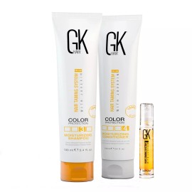 Juego de champú y acondicionador hidratante para el cabello GK sin días secos sin sulfato 3,4 oz