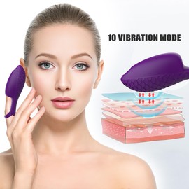 KELITE Portable Mini Facial Massage Ball, Waterproof Rechargeable Powerful Multifunctional Eye Face Finger and Neck Massager (Violet)