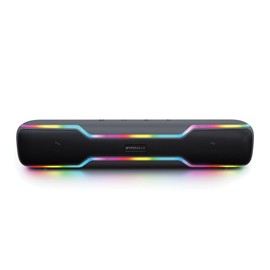 HyperGear Wireless Bluetooth Speaker, Soundbar-Style Powerful 20W HD Stereo Sound, Multi LED Lighting Cinema-Level Audio for Movies Gaming Outdoor Travel & More