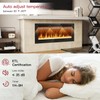 oneinmil 40 Inches Electric Fireplace Recessed and Wall Mounted, Fireplace