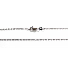 14kt 14K White Gold 15 16" 18" 20" 24" 1.1mm Diamond Cut Cable Necklace Chain"