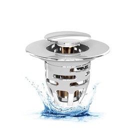 WILAOIYOOU Family Expenses Bathroom Bathtub Drain Plug Push Type Bouncing core Mesh Basket Filtration Leakage Plug Blocking Prevention Filter Element