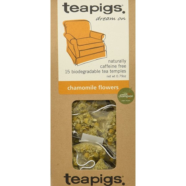 teapigs Chamomile Flowers Tea, 15 Count (Pack of 6)