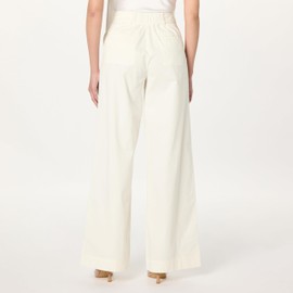 The Drop Women’s Ivory Flat Front Stretch Twill Pant, M