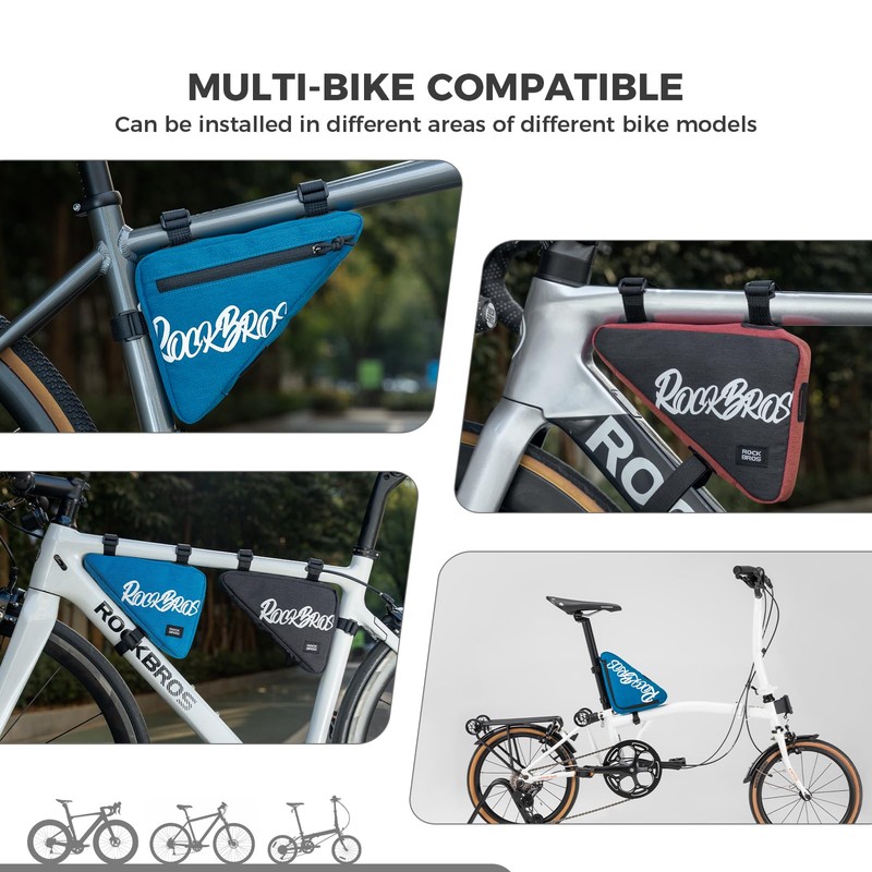 ROCKBROS Frame Bag Bicycle Triangle Bag for MTB Road Bikes