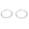 5 Pair Silver Hoop Earrings Retro Simple Lightweight Zinc Alloy