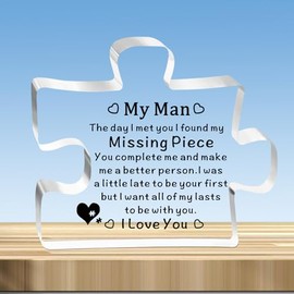 JMIMO Gifts For Boyfriend Husband Acrylic Puzzle Valentines Gifts for Her Boyfriend, Boyfriend Birthday Gifts Keepsake Romantic Anniversary Christmas Love Gifts for Her Boyfriend Husband