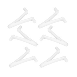 6Pcs White Pool Supply V Clip, Pool Butterfly Clip V Clip Pool Attachment Clips Replacement, Vacuum Head, V Clips and Pins for Swimming Pool Spa Vacuum, Pool Vacuum Heads, Cleaning Tools and Chemicals