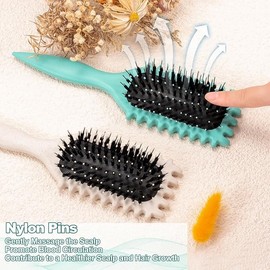 2 Piezas Peine para peinar el cabello rizado, peine con colchón de aire,Cepillo para desenredar para desenredar fácilmente el cabello rizado Cepillo,Aplicable al cabello rizado y similar a la ola