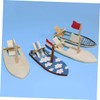 WHAMVOX Handmade DIY Wooden Boat 12pcs Kit for Kids Wooden