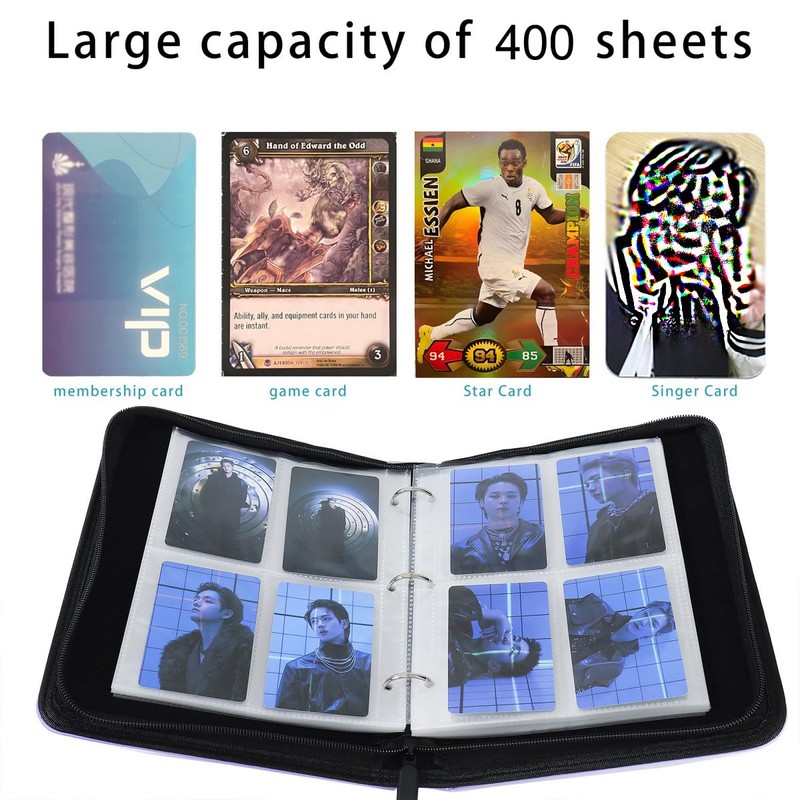 Photocards Binder 400 Pockets Album Photo Card Holder Collection Merch