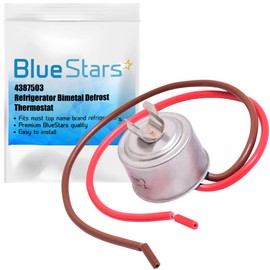 BlueStars Upgraded 4387503 Refrigerator Bimetal Defrost Thermostat Replacement - Compatible with Whirlpool & Kenmore Refrigerators - Replaces WP4387503 343917 61002113 PS11742474 AP6009317