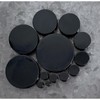 PAIR of Midnight Black Solid Silicone Double Flare Plugs -