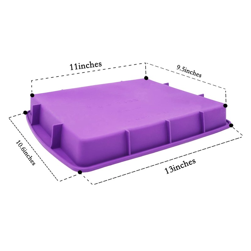 Lmaray 11 x 9.5 Inch Purple Silicone Baking Pan, Safe,