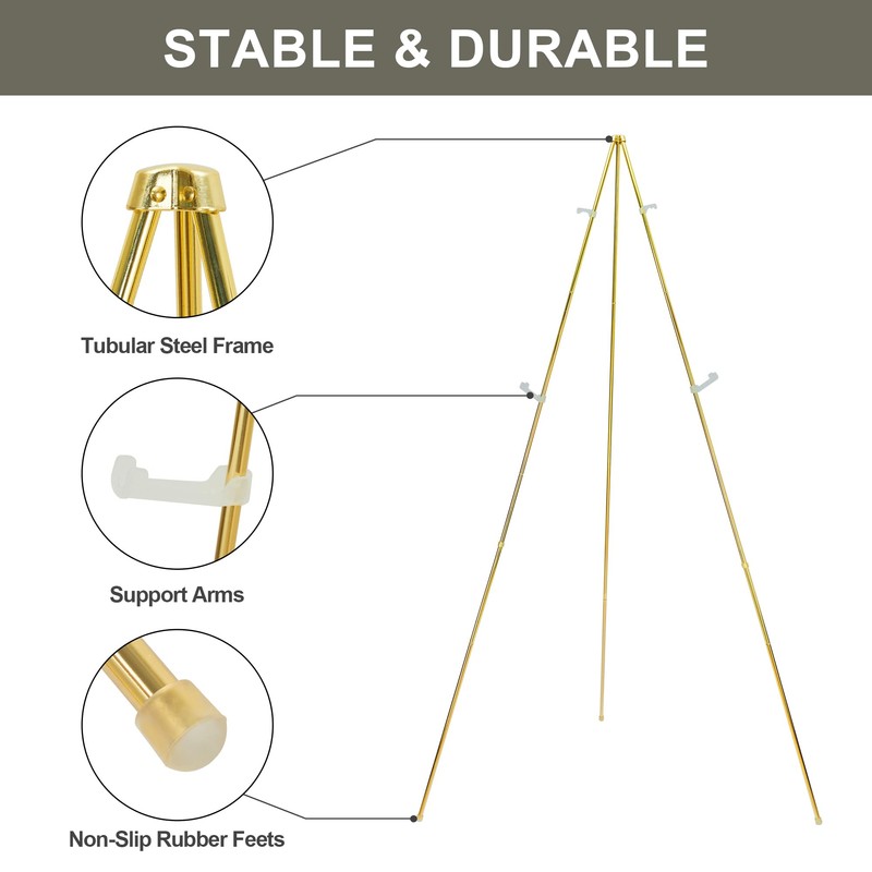 DANMO Easel Stand for Wedding Sign Poster 63'' Instant Display