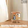 Gbonklong Rotating Bookshelf 360 Display, Floor Standing Bookcase Storage Rack