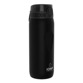 Ion8 Sport/Bike Water Bottle - Leakproof and BPA-free Water Bottle - Fits in Lunch Boxes, Handbags, Cup Holders, Backpacks and Bike Holders, 25 oz/750 ml (Pack of 1) - OneTouch 1.0 - Black