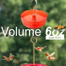 Foso de hormigas para comederos de colibríes, (4 unidades, 6 onzas) de estilo clásico para comederos de colibríes, protector de hormigas para comedero de colibríes, tapón de hormigas para comedero de