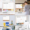 Monthly Whiteboard Calendar & Corkboard for Wall, Magnetic 17"x13" Dry