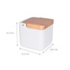 KOOK TIME Kitchen salt pot with lid | Ceramic salt