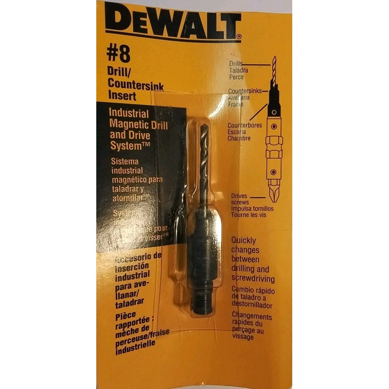 DEWALT 3pc DEWALT #6-#8-#10 DRILL COUNTERSINK INSERT REPLACEMENT FOR" INDUSTRIAL...