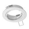ledscom.de Fere Ceiling Mounting Frame, Round, Swivelling, Glossy White