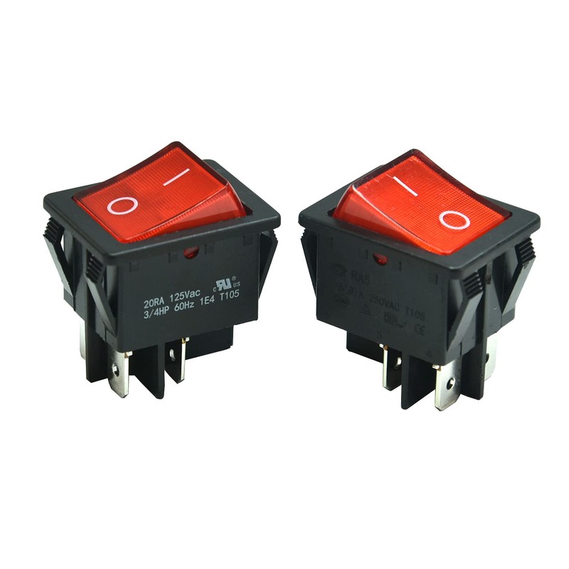 FILSHU 3pcs KCD4 16A 250V 20A 125V Rocker Switch ON/Off
