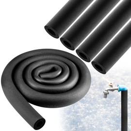 Pangda 4 Pcs 6 ft Pipe Insulation Foam Tube 3/4 Inch ID Foam Tubing Black Pipe Cover Heat Preservation for Outdoor Water Pipe Insulation,AC Unit, Guitar Stands, Exercise Machine Handle and Roof Rack