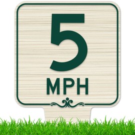 Speed Limit 5 MPH Square Sign, 11"x21", Heavy Duty Integrated Ground Stakes, Indoor/Outdoor Use, Rust Free Aluminum Composite, Made in USA by My Sign center