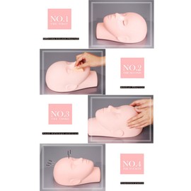 Yephets Pro Training Mannequin Flat Head Practice Make Up Eye Lashes Eyelash Extensions,Practice Training Head Manikin Cosmetology Mannequin Doll Face Head