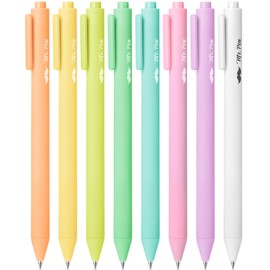 Mr. Pen Mr. Pen- Retractable Gel Pens, 8 Pack, Color Ink Gel Pens Fine Point, Macaron Pastel Colors, 0.7mm Gel Pens Fine Point, Retractable Pens, Cute Pens, Aesthetic Pens for Journaling Fine Tip Pens