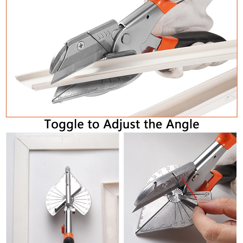 TOPROAD Miter Shears, Multi Angle Scissors, Adjustable at 45 to