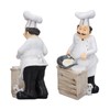 Chef Cooking Figurine Small Stereoscopic Art Ornament Resin Decoration Statue