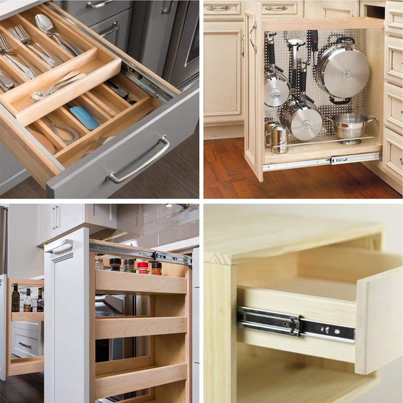 LONTAN 1 Pair Soft Close Drawer Slides 14 Inch Kitchen