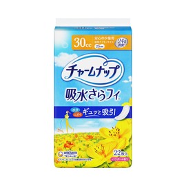 Charm Napp Sarafi Lightweight Absorption, No Wings, 30cc, 23cm, 22-Piece (Urinary Absorption Napkin, Urinary Leakage Pad, Napkin Size) [For Light Urinary Leakage]