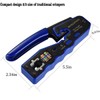 RJ45 Crimp Tool for Cat5e Cat6 Cat6a Pass Thrugh Connectors