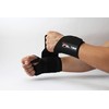 MUÑEQUERA ELASTICA 1 PAR, PARA GYM, PESAS, CROSSFIT, GIMNASIO (Negro)