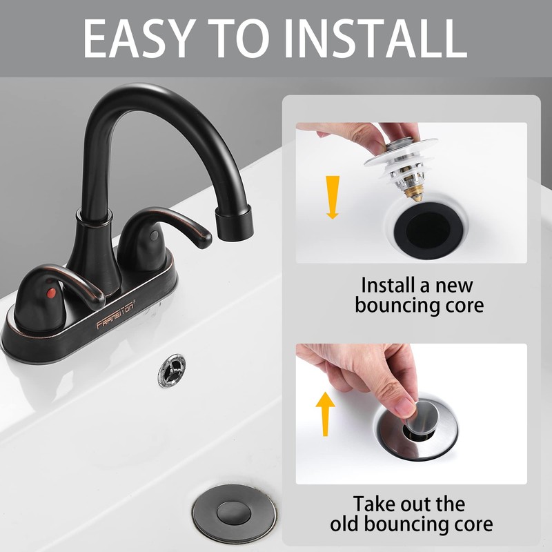 Fransiton Bathroom Sink Stopper, 1.1-1.77 Inch Basin Pop Up Sink