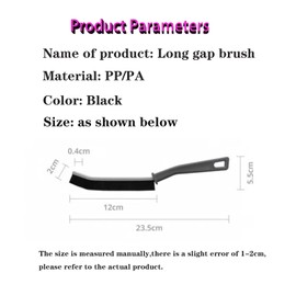 Neioaas Fugenreinigungsbürste – Fugendüse, tote Ecken, multifunktionale Bürsten, Fugenreiniger, Hand-Rillen-Reinigungsbürste für Fensterschienen, Badezimmer, Küche, 3 Stück (schwarz)