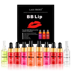 TRESSON Kit De Inicio De Suero Y Ampolla Bb Lip Glow, Tratamiento De Maquillaje Semipermanente, Brillo Labial, Suero Bb Lips, Incluye 8 Viales,
