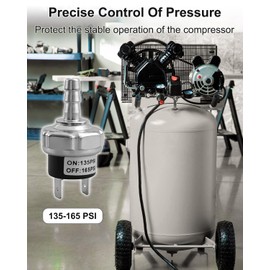 Air Compressor Pressure Switch Fit for Husky C331H 30 Gallon, 135-165 PSI 120V Air Pressure Switch
