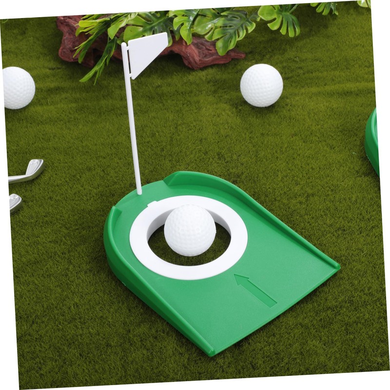 Mikinona 2pcs Golf Putting Cups with Flags Indoor Golf Practice