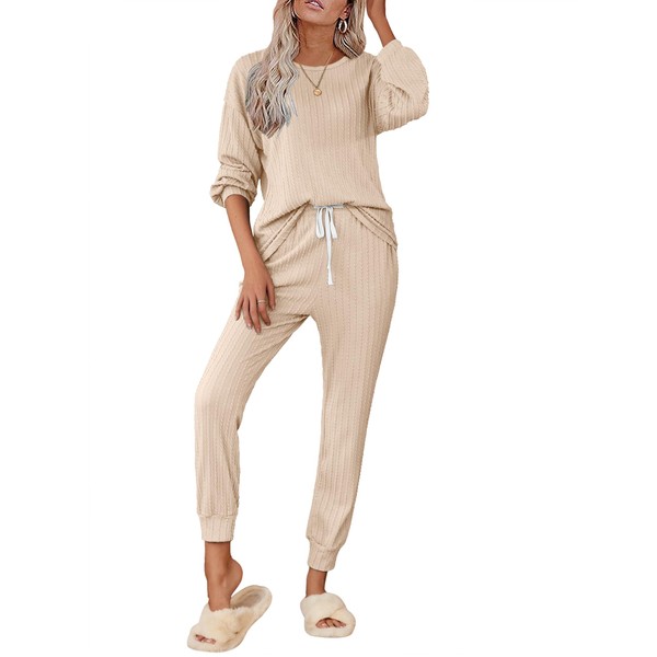 Ekouaer Pjs for Women Set Comfy Winter Pajamas Long Sleeve