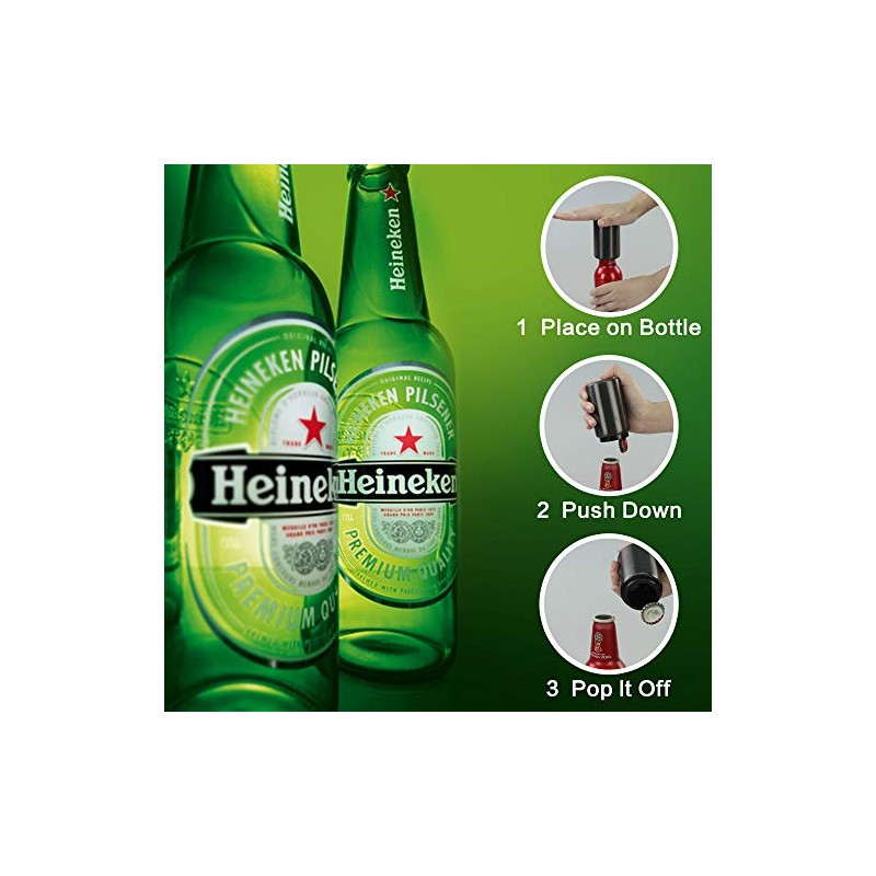 Begale abridor de botellas de cerveza de acero inoxidable, paquete