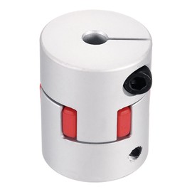 sourcing map Aluminum Shaft Coupling 12mm to 17mm Flexible Coupling L66mm x D55mm Coupler Jaw Shaft Joint Connector for 3D Printers DIY Encoder CNC Router Milling Machine