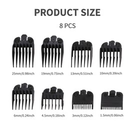 8 PCS Hair Clipper Guards, 8 Sizes Hair Clipper Guards Combs Replacement Hair Clippers Attachment for Most Clippers Trimmers, for Adults, Children, Pets