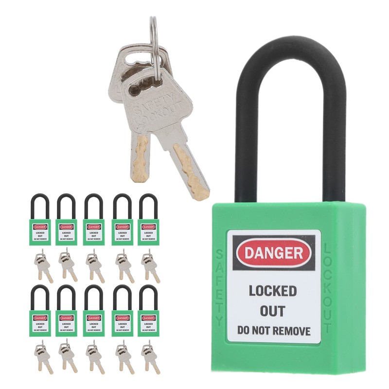 10Set 38mm/1.5in Safety Padlock Engineering Insulation DustProof for Factories Construction