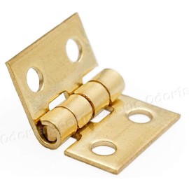 Set of 12 Golden Odoria 1/12 Miniature Door Hinges 4Pcs and Screws 16Pcs Dollhouse Decoration Accessories(hinges 0.4x0.3 inch, screws 0.2 inch) Décor Dollhouse Accessories